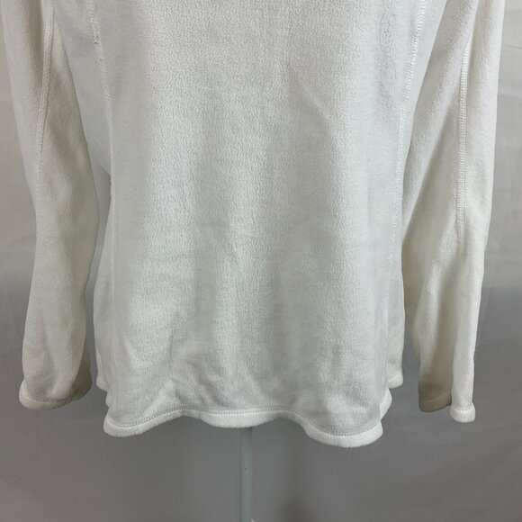 The North Face Fleece Pullover Women's L White Long Sleeve Quarter Zip - Picture 5 of 13